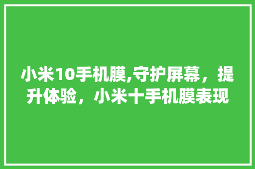 小米10手机膜,守护屏幕，提升体验，小米十手机膜表现如何(小米十手机膜) 健康母婴