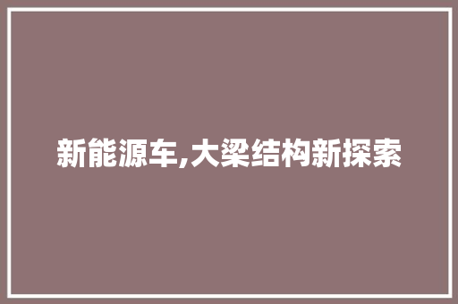 新能源车,大梁结构新探索 汽车常识